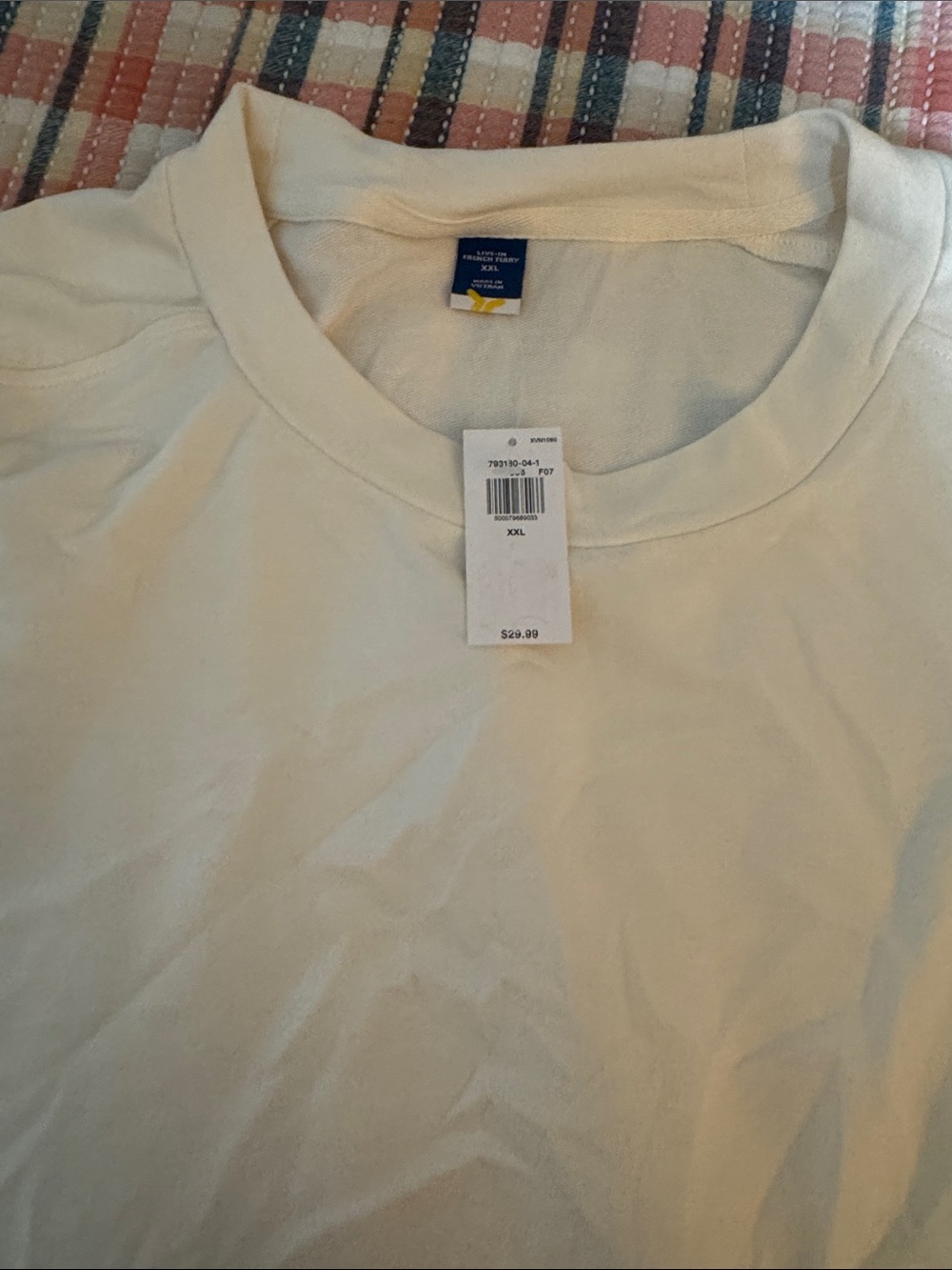 Old Navy Cream Crew Neck Sweatshirt - XXL